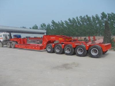 Semi-trailer Rendah Leher Gooseneck Ganda