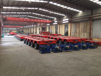 Trailer Semi Tugas Berat Modular Multi Gandar Hidraulik Hydraulic Multi Axle Modular Heavy Duty Semi Trailer