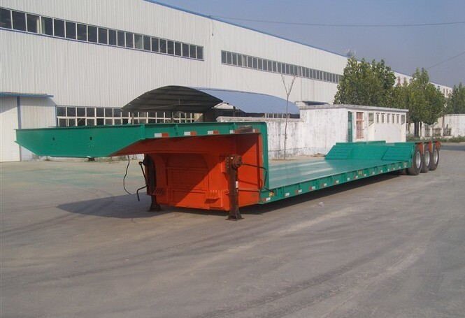 Trailer Semi Flatbed Rendah Low Flatbed Semi Trailer
